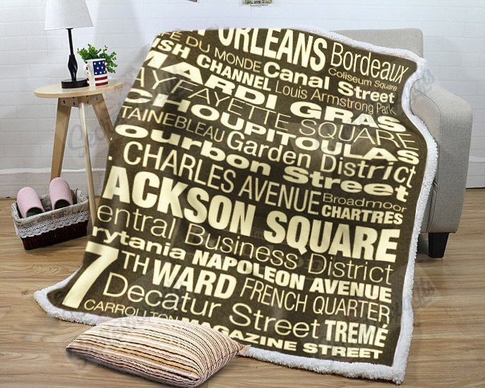 New Orleans Holiday Fleece Blanket