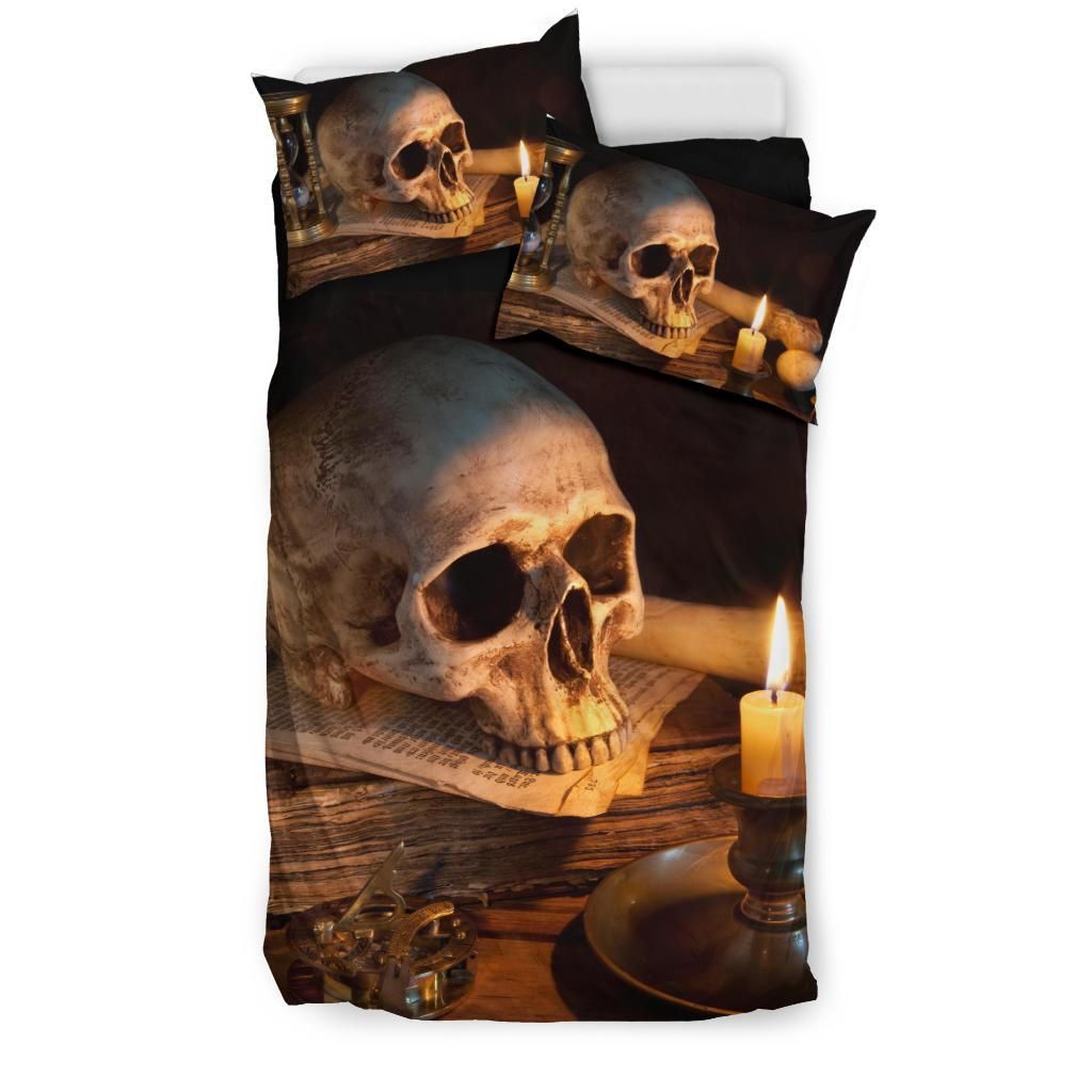 New Skull And Candles Bedding Set