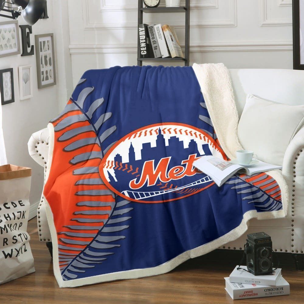 New-York-Mets Sherpa Fleece Blanket Sleepy