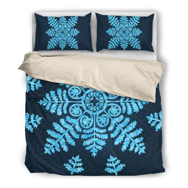 New Zealand Fern Black And Blue Bedding Set