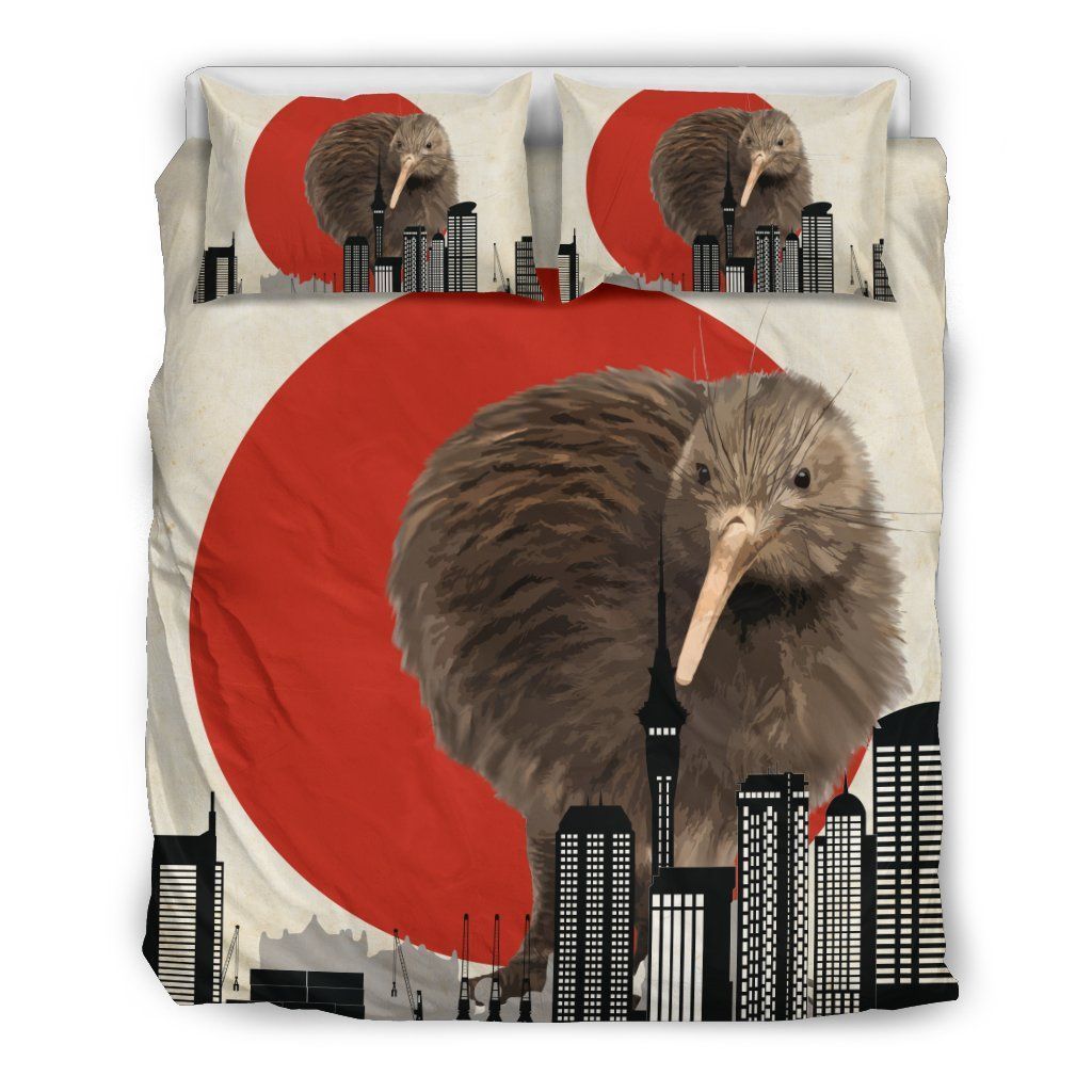 New Zealand Kiwi Bird And City Bedding Set
