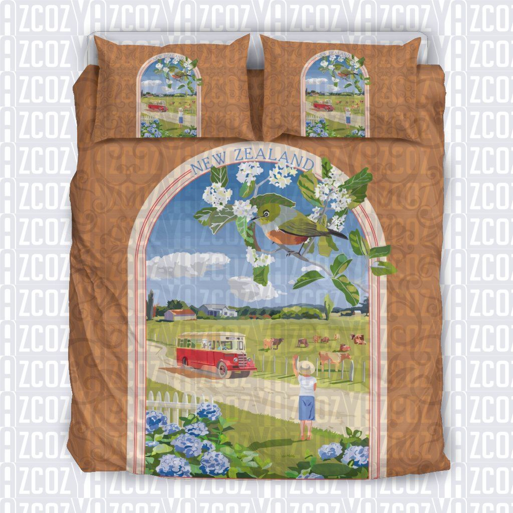New Zealand Silvereye Bird Bedding Set