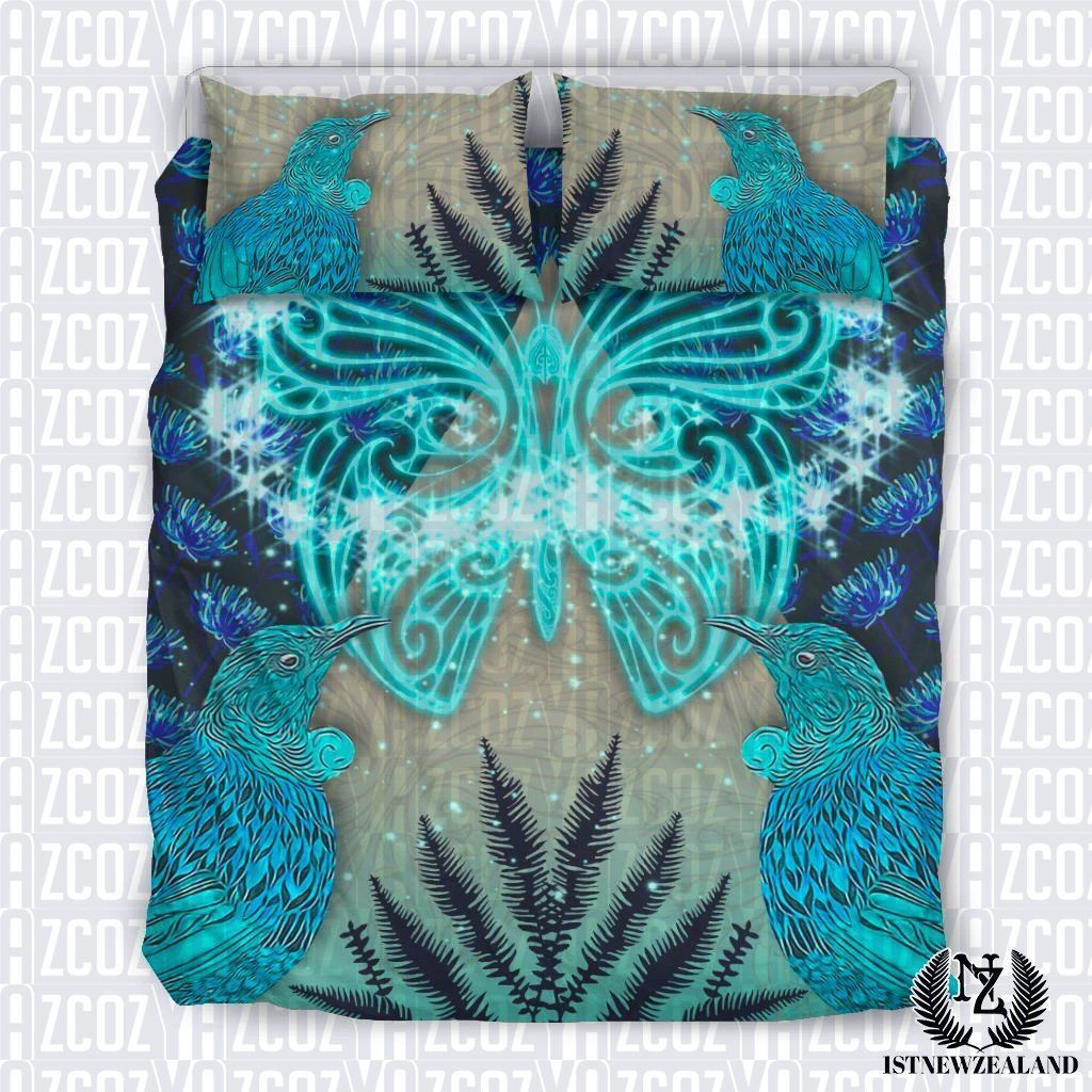 New Zealand Tui Bird And Hineraukatauri Goddess Bedding Set