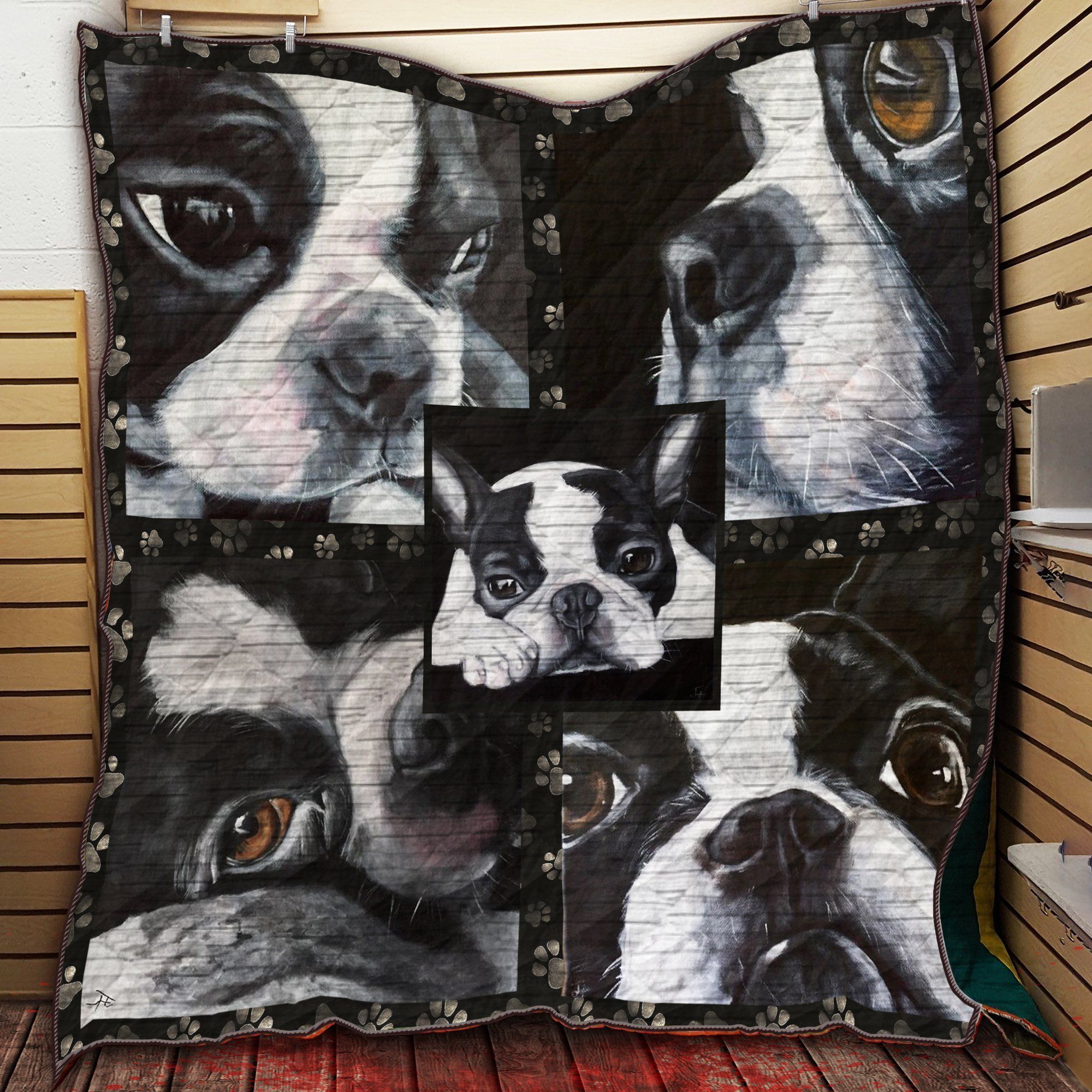 Ni Love Boston Dog Cs Quilt Blanket Dhc09121895Dd