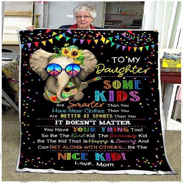 Nice Kid Daughter Hippie Sherpa Fleece Blanket