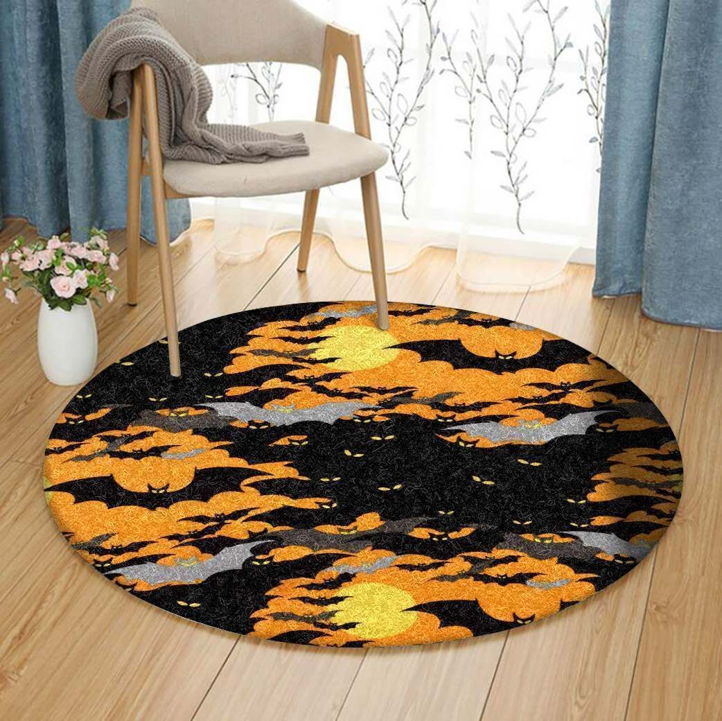 Night Halloween Round Carpet