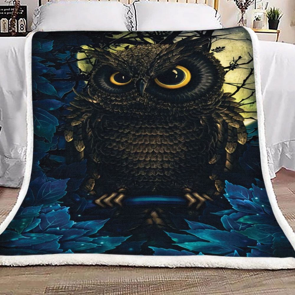Night Owl Sherpa Fleece Blanket