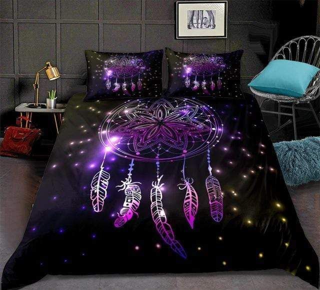 Night Sky With Flashes And Stars Dreamcatcher Bedding Set