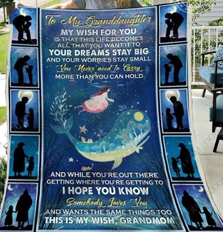 Night Story Granddaughter Sherpa Fleece Blanket