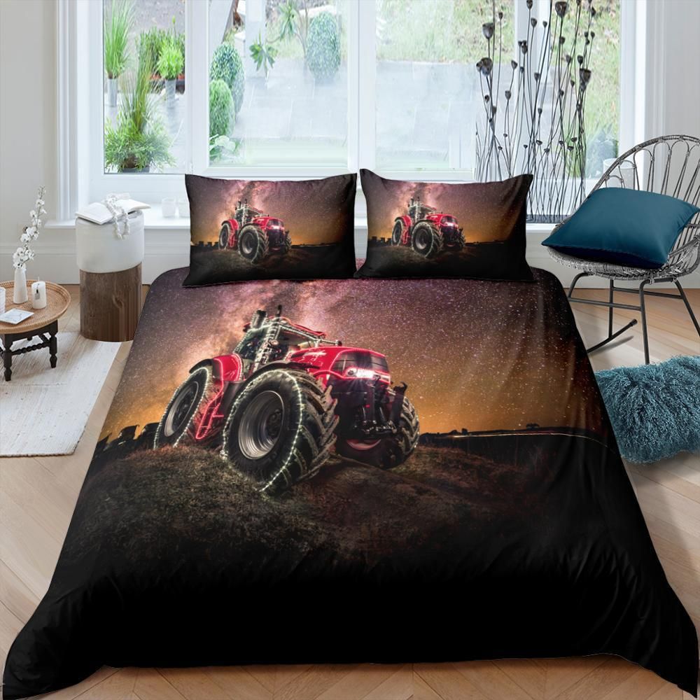 Night Tractor Hard Working Bedding Set