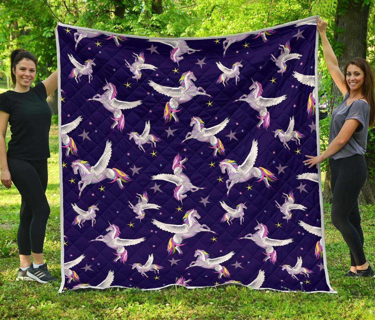 Night Winged Unicorn CL17100402MDQ Quilt Blanket