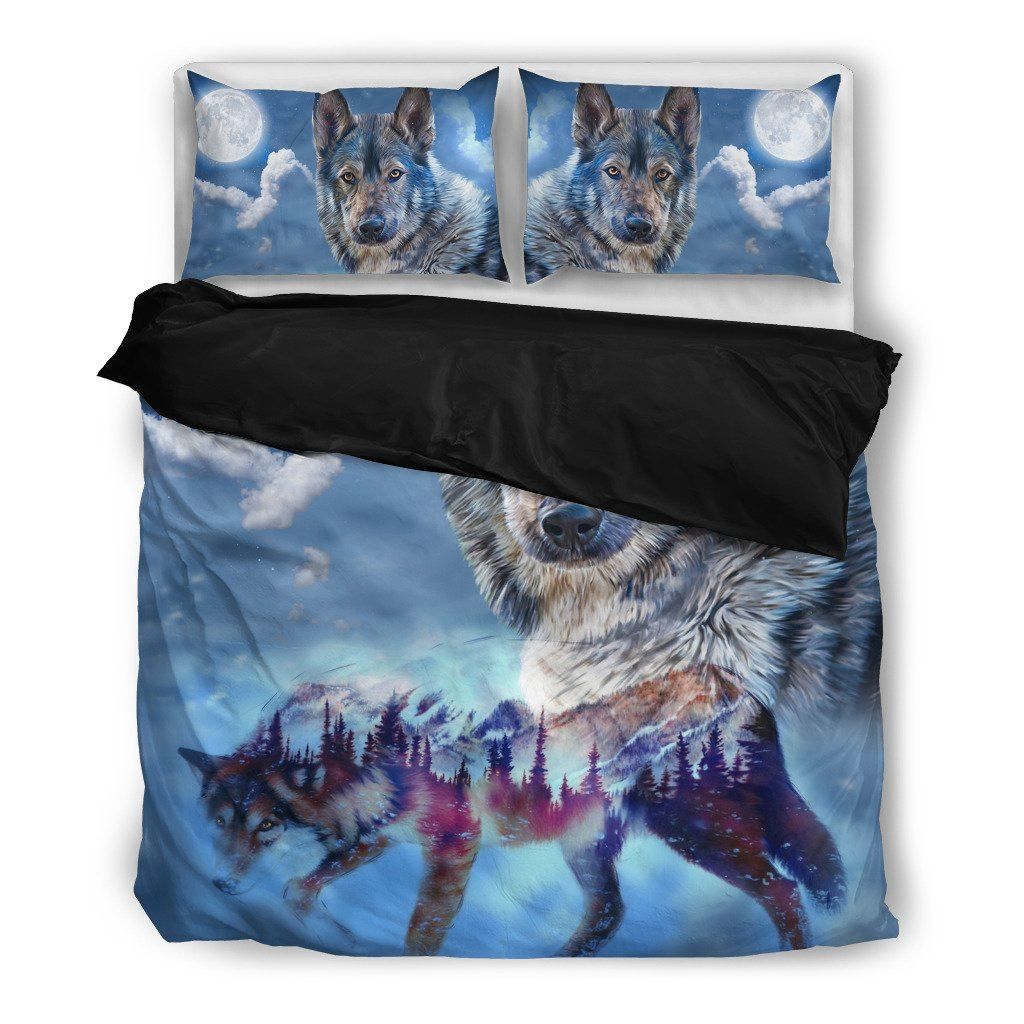 Night Wolf Themed Bedding Set