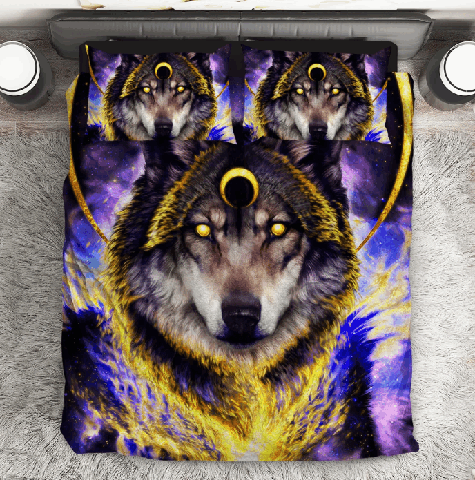 Nightfire Wolf Bedding Set