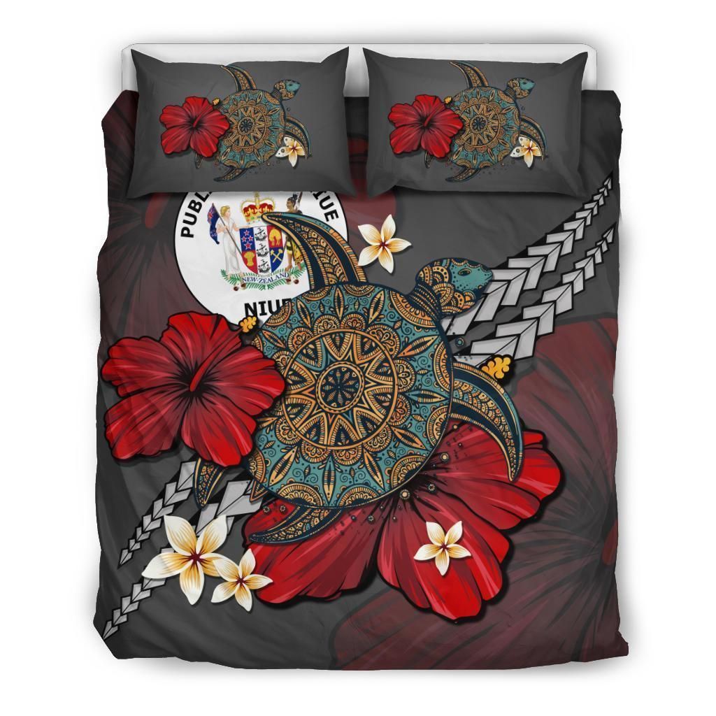 Niue Gray Turtle Tribal Bedding Set