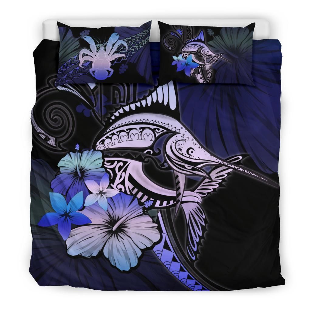 Niue Marlin And Hibiscus Bedding Set