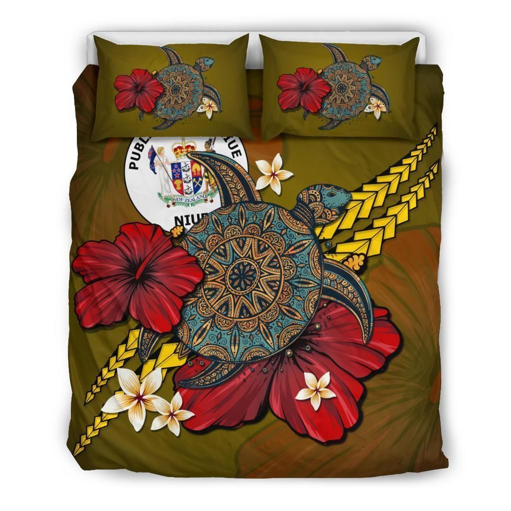 Niue Yellow Turtle Tribal Bedding Set