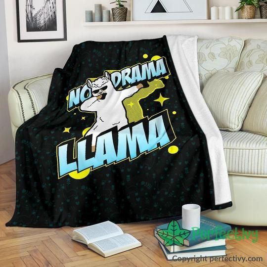 No Drama Llama Sherpa Fleece Blanket