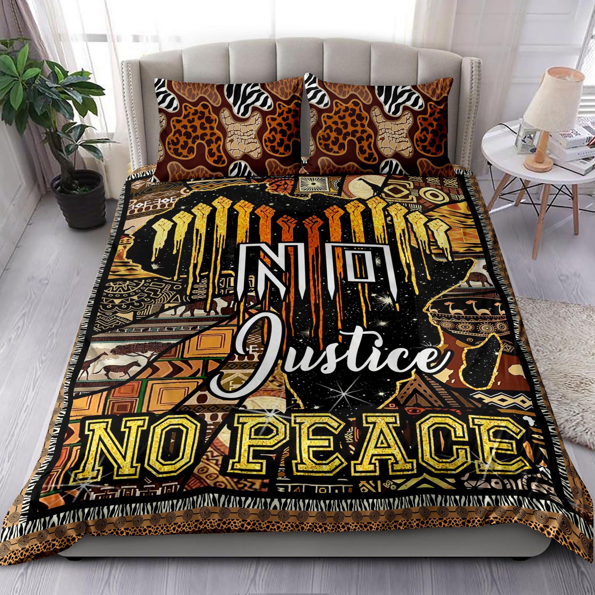 No Justice No Peace Bedding Set