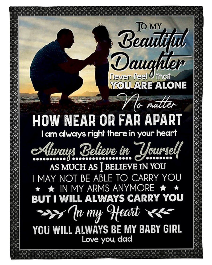 No Matter Near Or Far Apart Fleece Blanket To Daughter Fleece Blanket