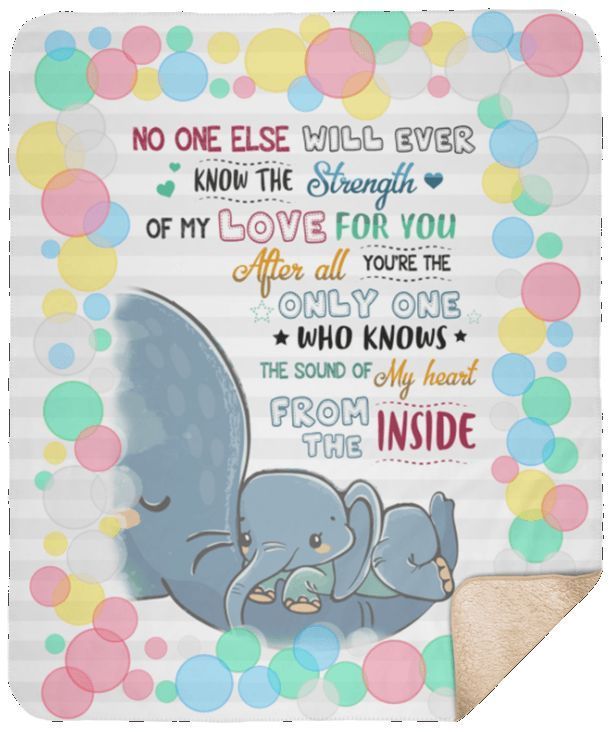No One Else Elephant Sherpa Fleece Blanket