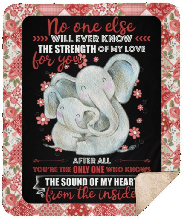 No One Else Elephant Sherpa Fleece Blanket