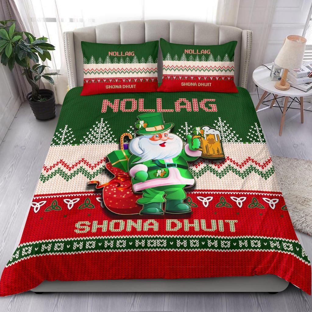 Nollaig Shona Dhuit Shamrock St. Patrick’s Day Bedding Set