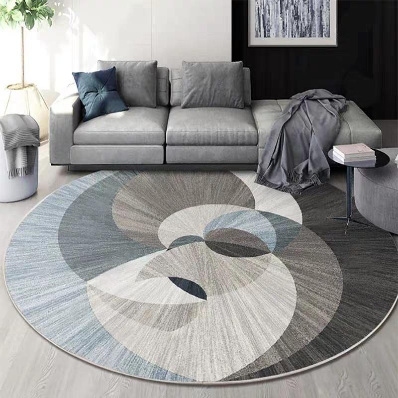 Nordic Geometric Round Shaped Round Carpet
