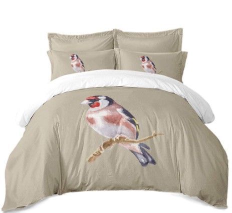 Nordic Red Bird Bedding Set