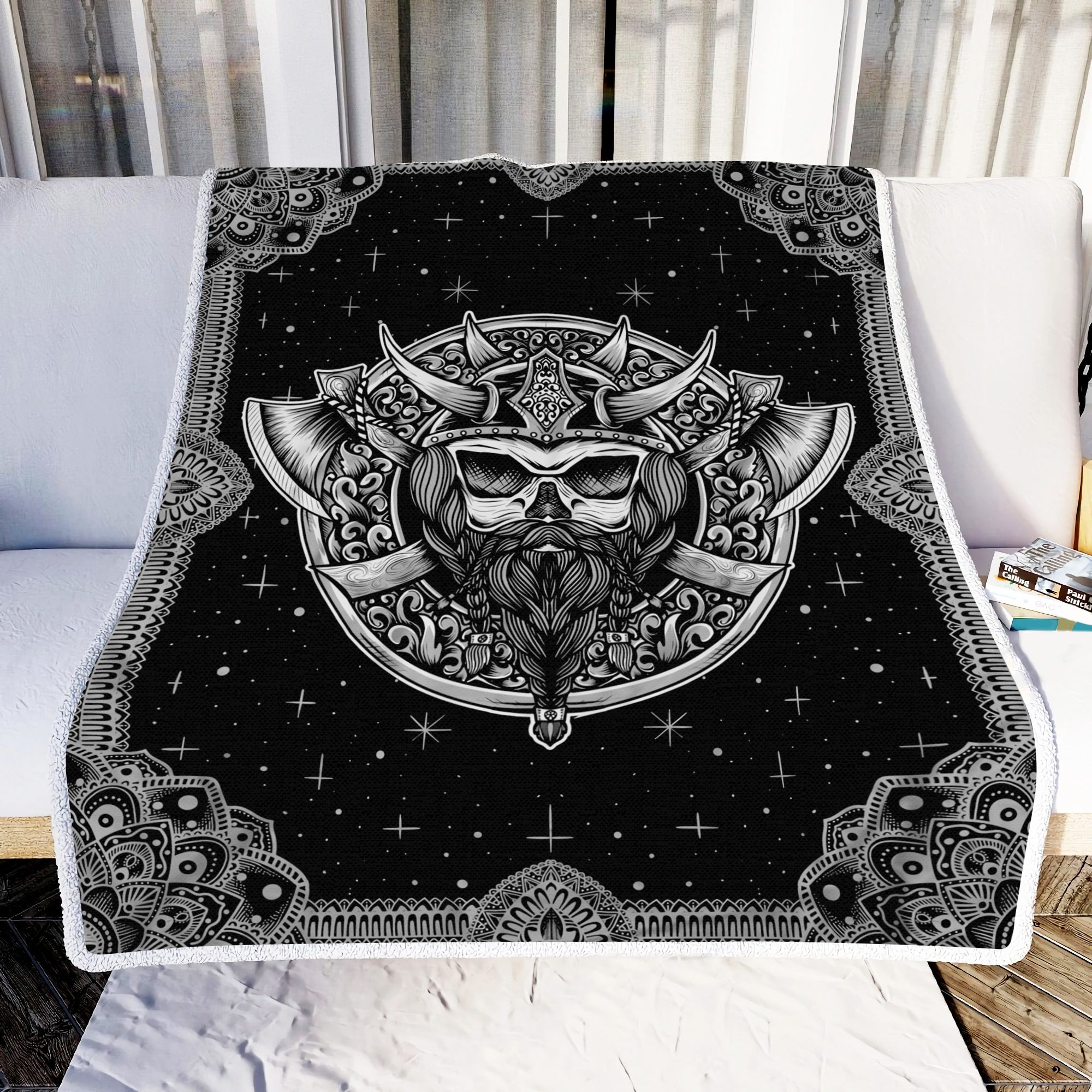 Nordic Viking Fleece Blanket