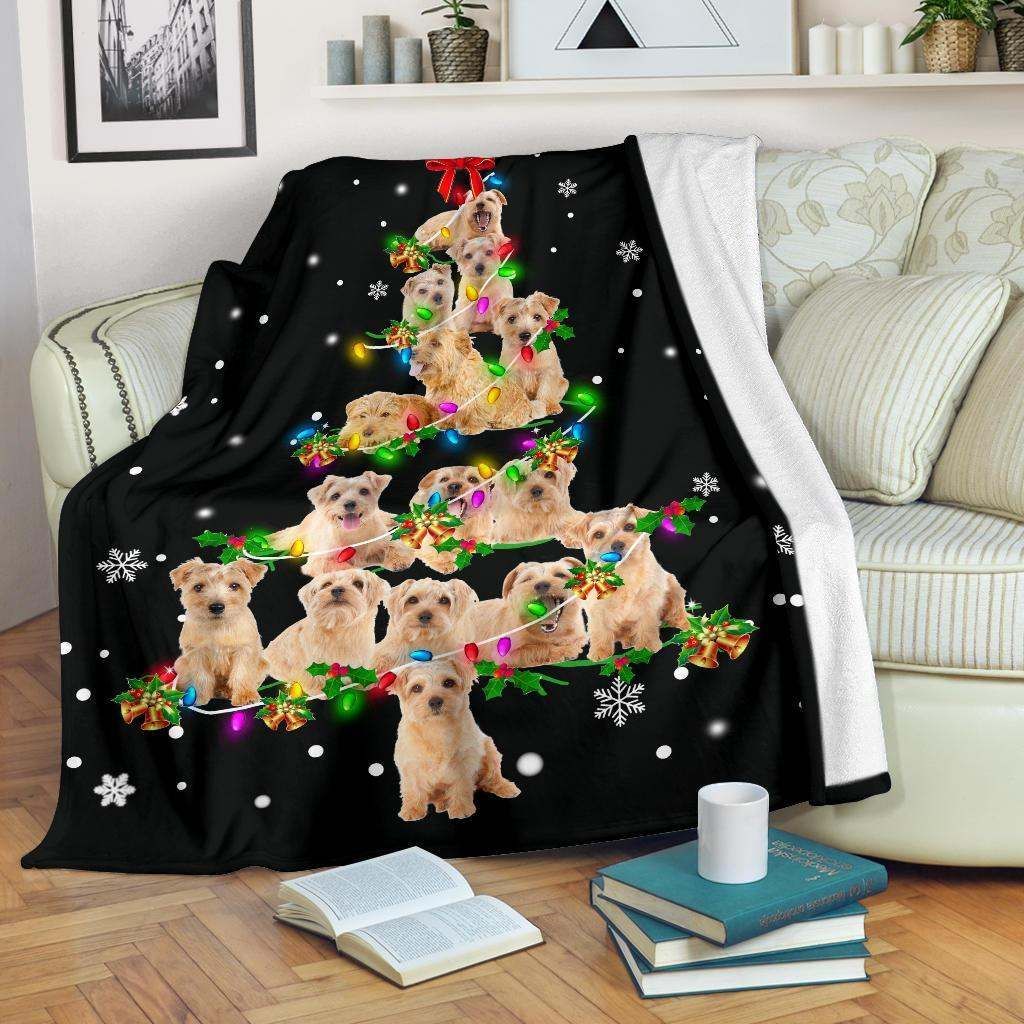 Norfolk Terrier Christmas Tree Blanket