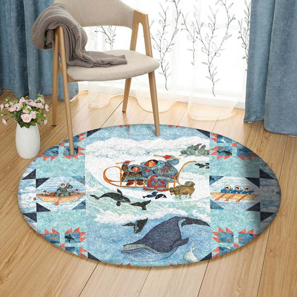 North Pole Round Carpet