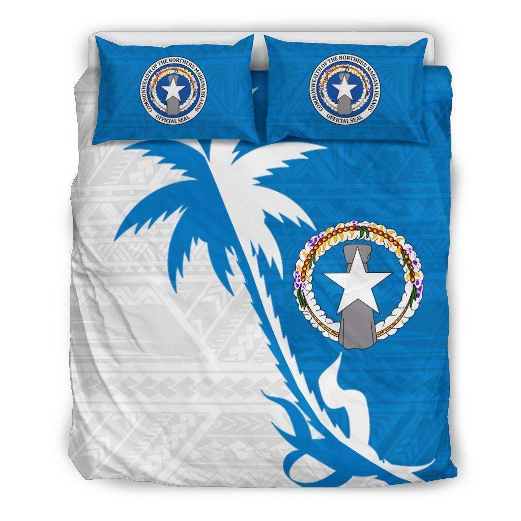 Northern Mariana Islands Coconut Tree Bedding Set