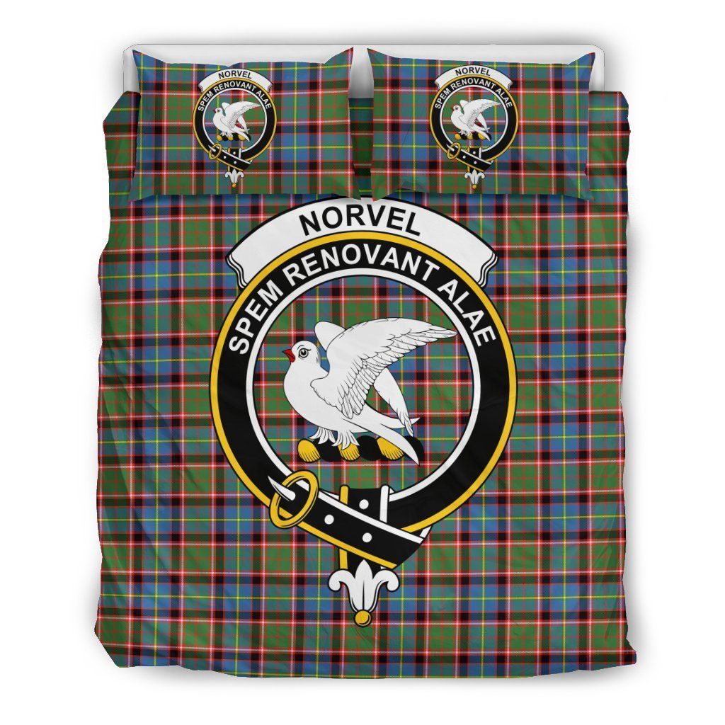 Norvel Stirling Clan Badge Tartan Bedding Set