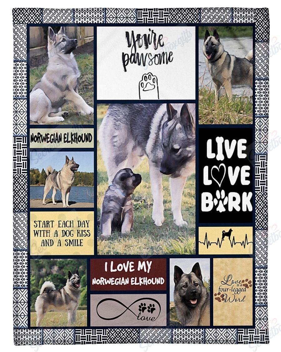 Norwegian Elkhound Lovely For Dog Lovers Fleece Blanket