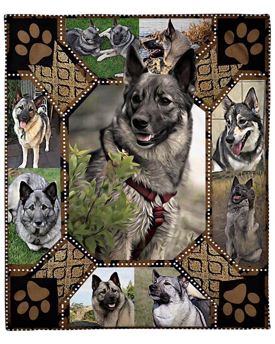 Norwegian Elkhound Picture Sherpa Fleece Blanket