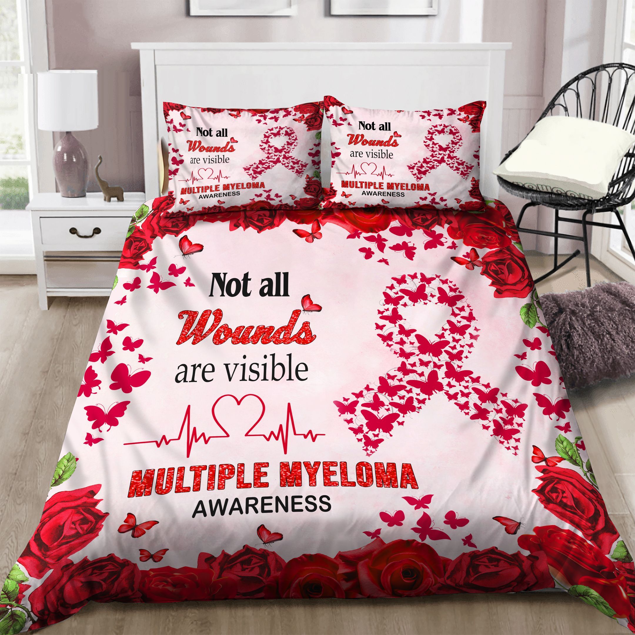 Not All Wounds Are Visible Multiple Myeloma Bedding Set