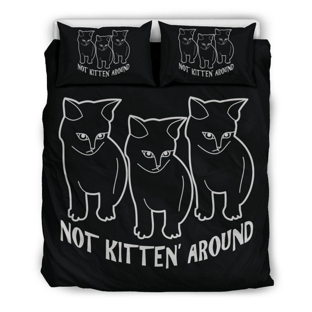 Not Kitten’ Around Black Bedding Set