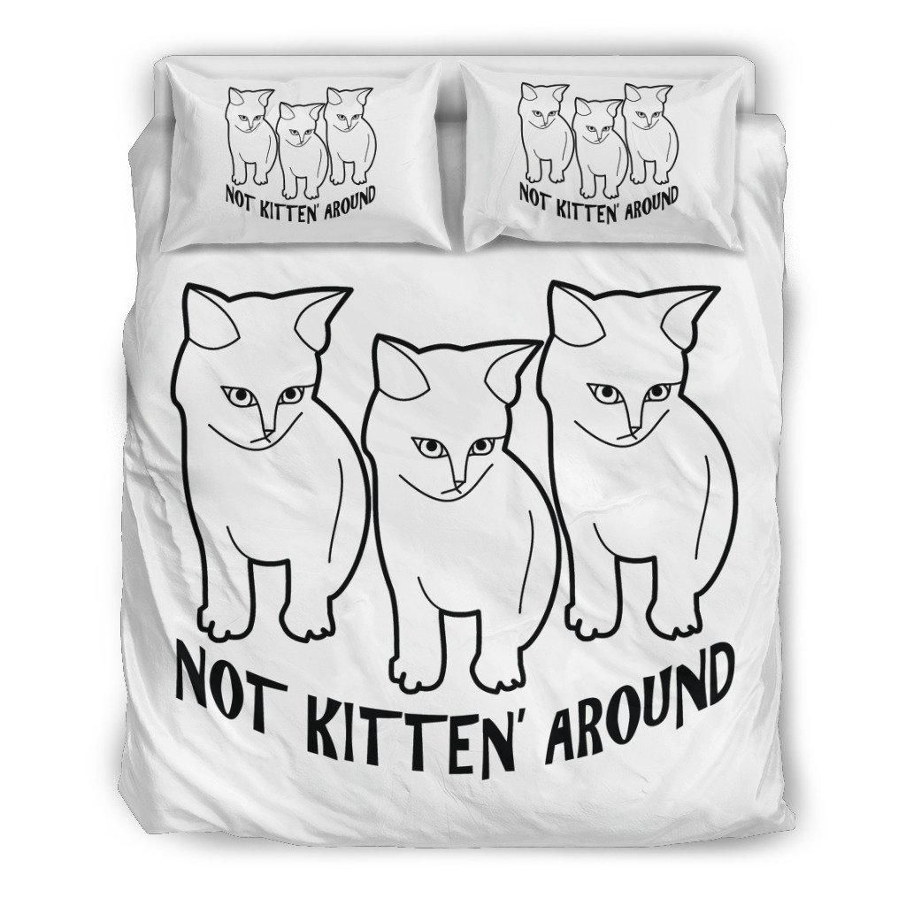 Not Kitten’ Around White Bedding Set