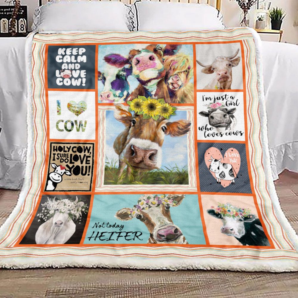 Not Today Heifer Cow Lover Fleece Blanket