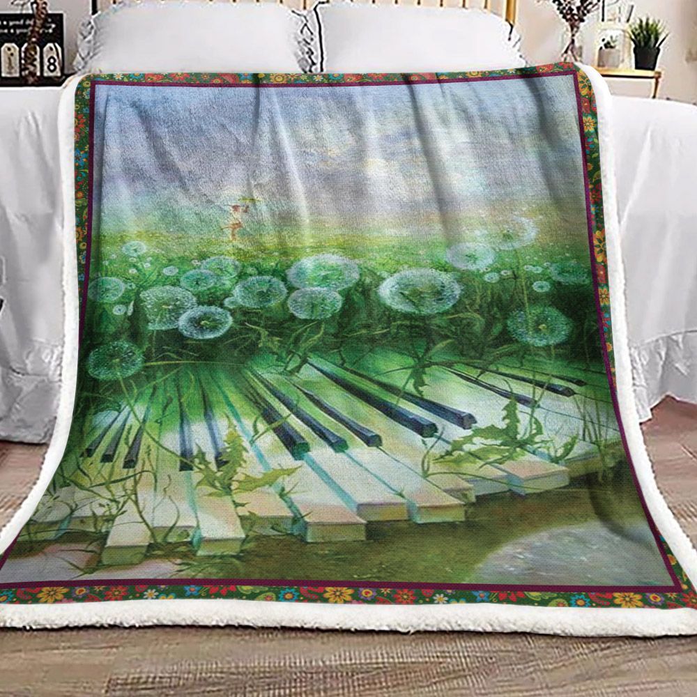 Note Music Sherpa Fleece Blanket