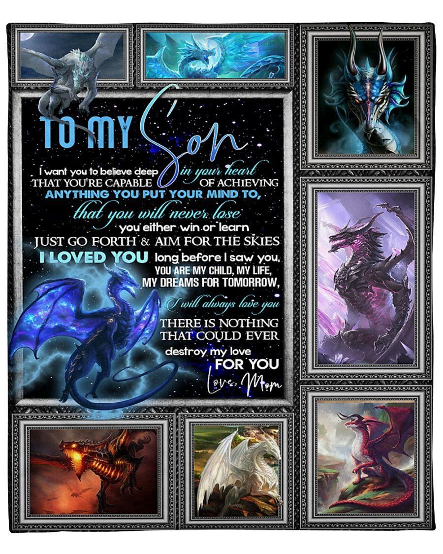 Nothing Can Destroy My Love For You Dragon Fleece Blanket Gift Fleece Blanket