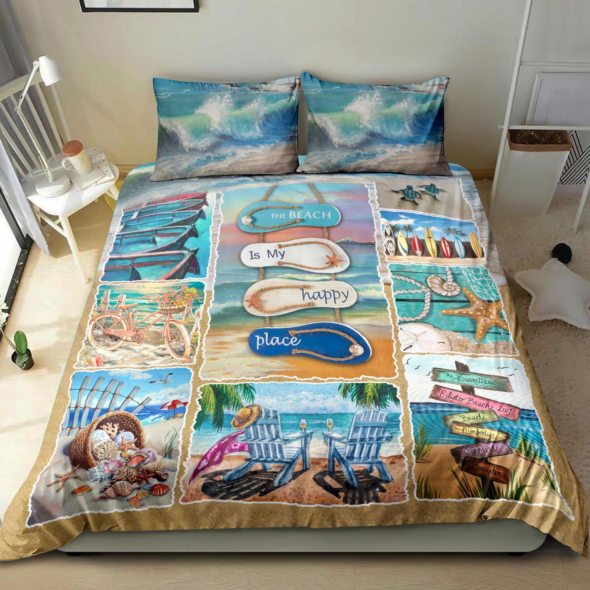 Nothing Soothes The Soul Like A Walk On The Beach Bedding Set