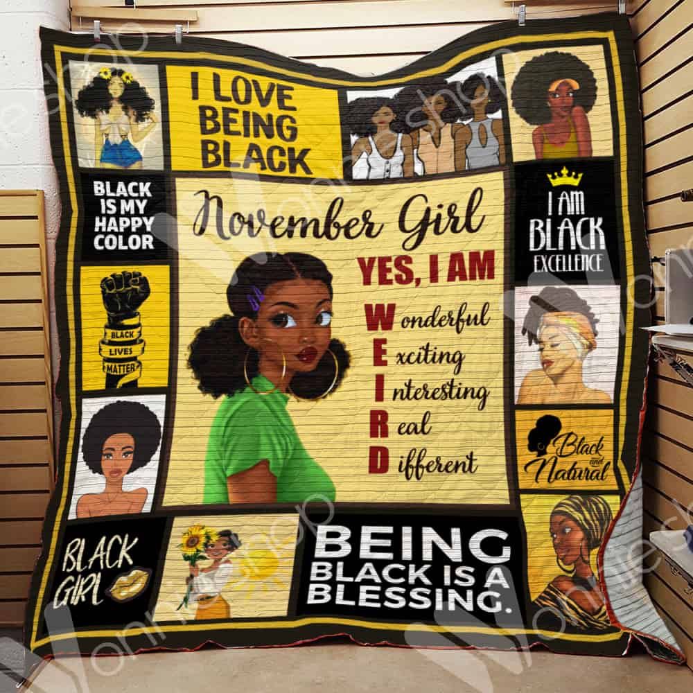 November Black Women CL15100245MDQ Quilt Blanket