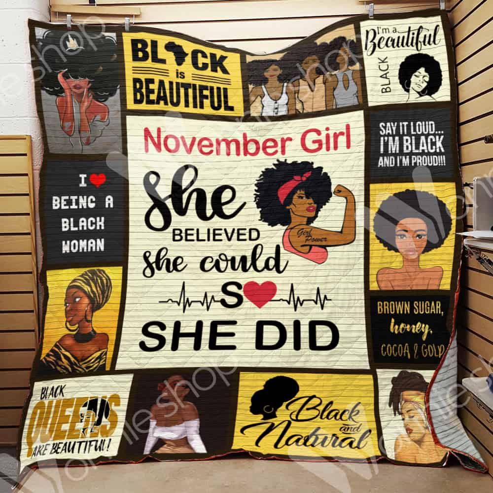 November Black Women CL15100246MDQ Quilt Blanket