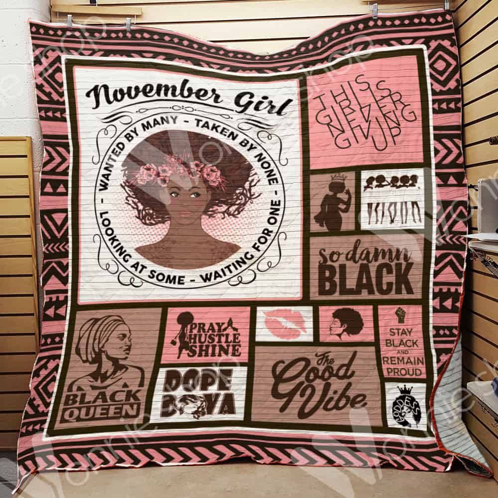 November Black Women Quilt Blanket DHC01021074TD