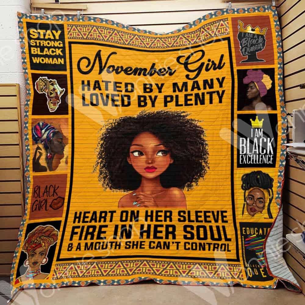November Black Women Quilt Blanket DHC01021075TD