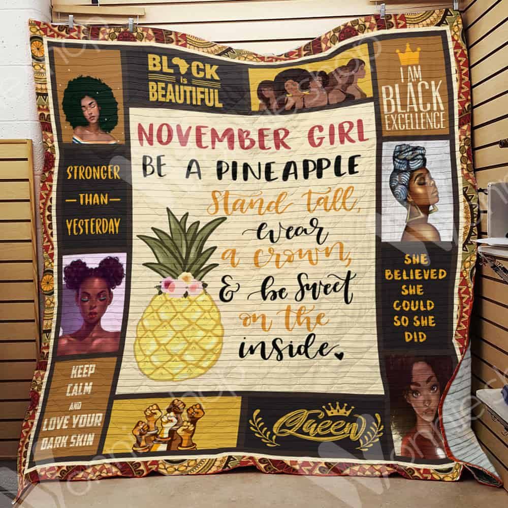 November Black Women Quilt Blanket DHC01021137TD