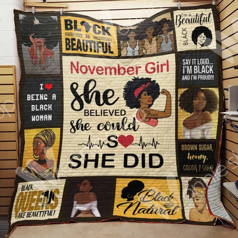 November Black Women Quilt Blanket DHC03021191TD