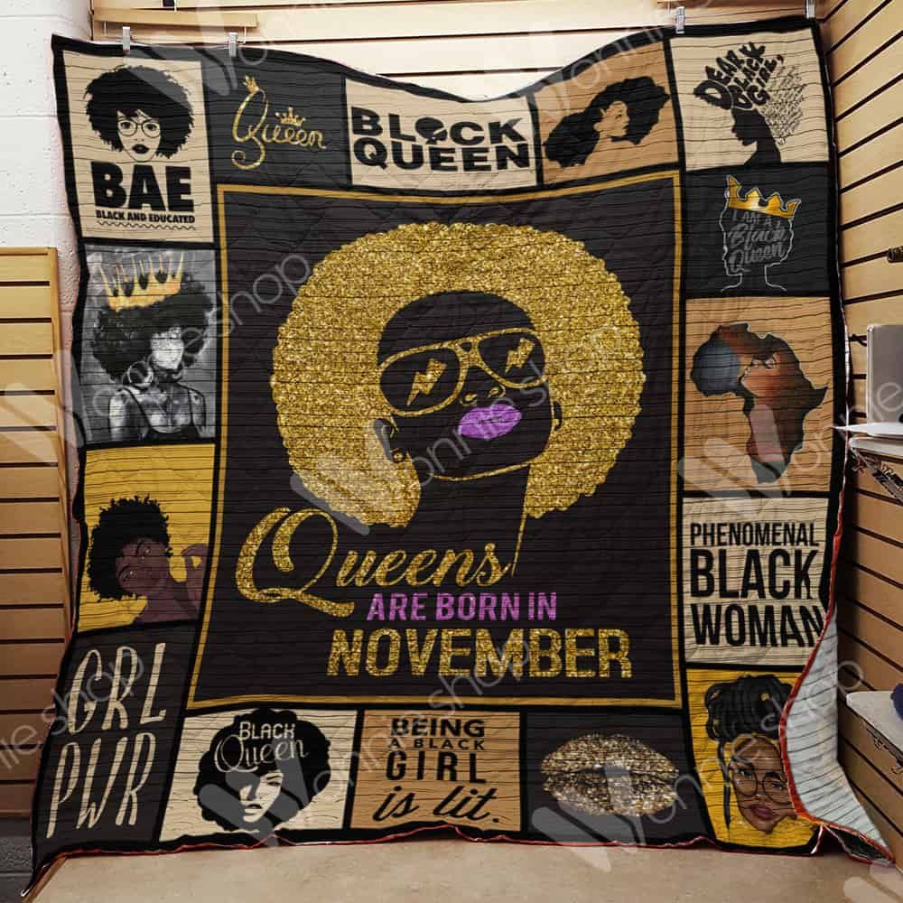 November Black Women Quilt Blanket DHC03021274TD