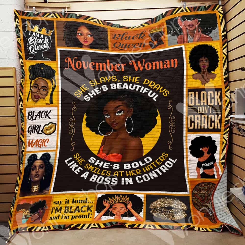 November Black Women Quilt Blanket DHC0602749TD